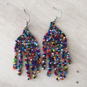 Colorful Beaded Dangle Earrings